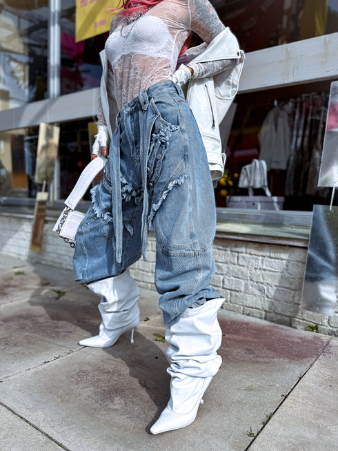 "READY FEST" LUX denim pants P7902 - blue